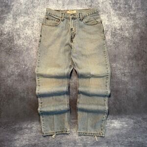 Vintage Levis 505 Regular Fit Jeans Mens 33x32 Light Wash Blue Denim Cotton